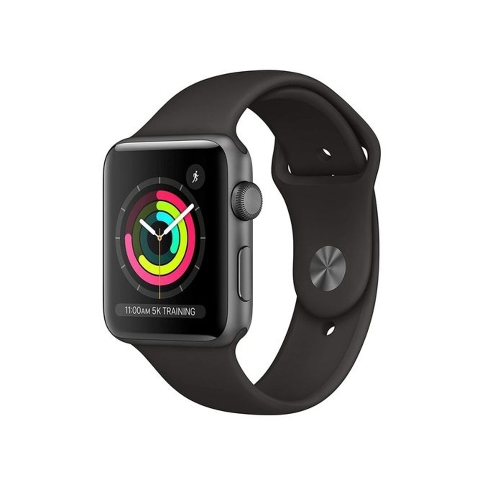 Apple Watch Series 3 42mm Space Gray Aluminum w/ Black Sport Band